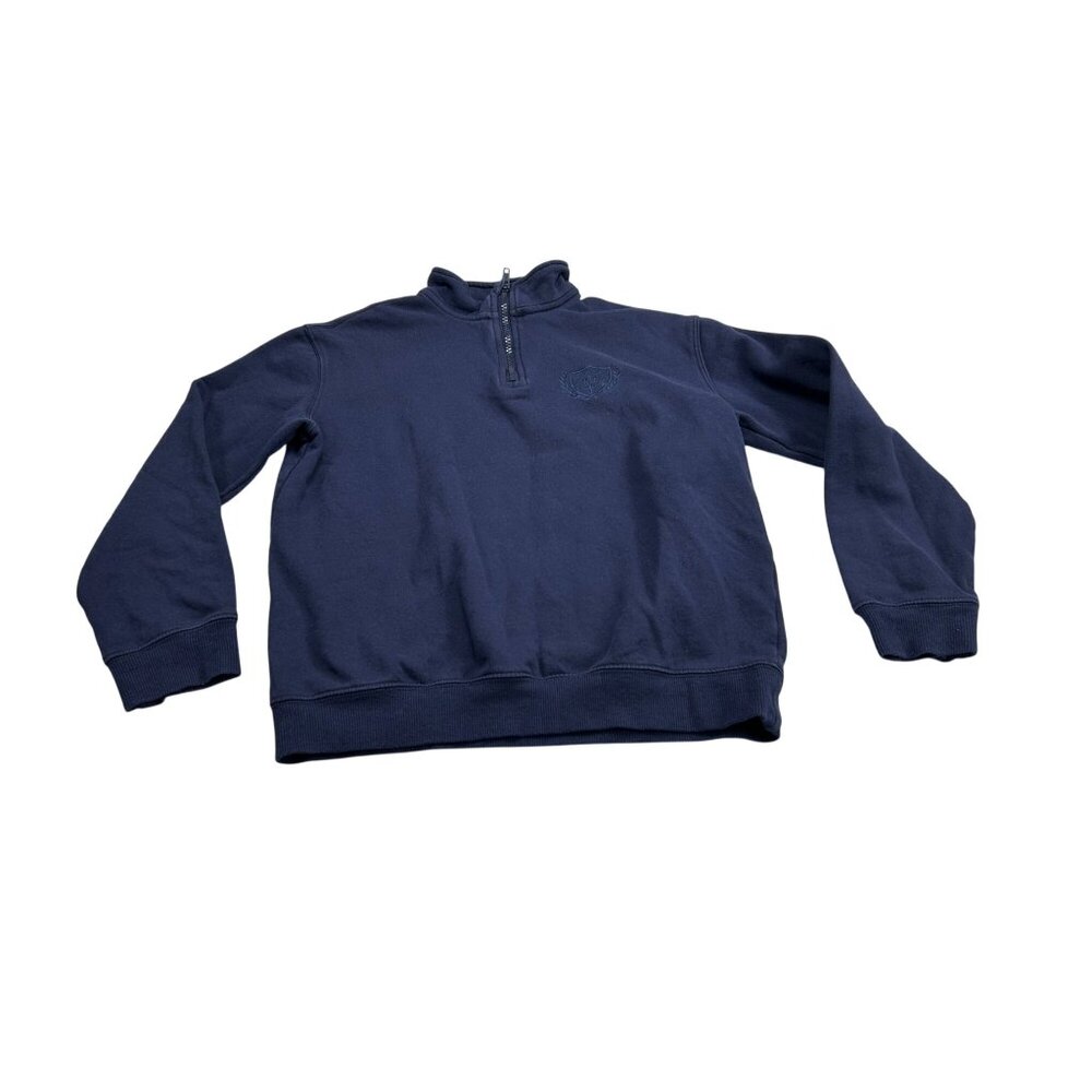 H&M Navy Blue Half-Zip Pullover Sweatshirt For Kids Size 12/14